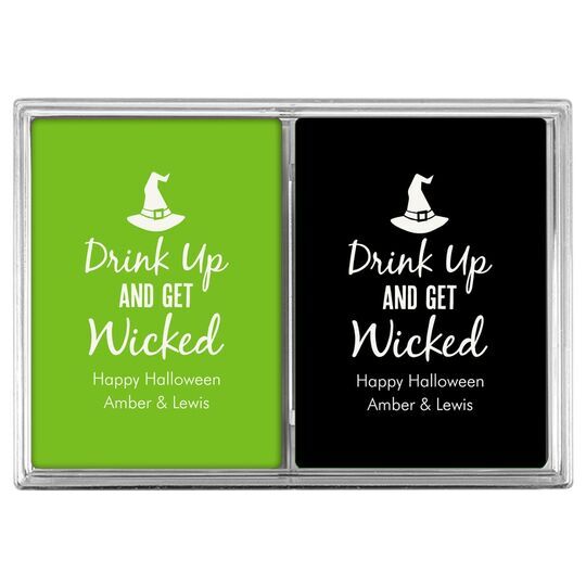 Drink Up and Get Wicked Double Deck Playing Cards